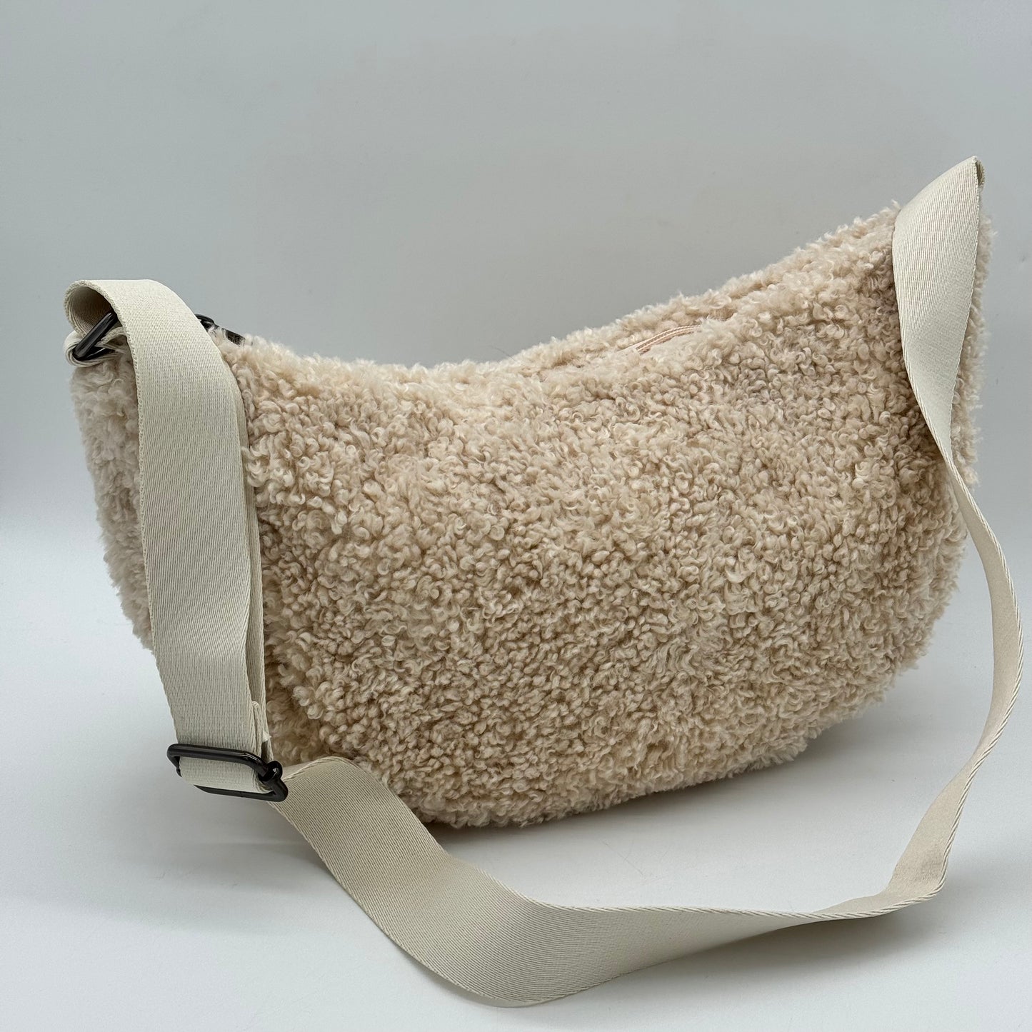 Faux Teddy Fur Dumpling Bag