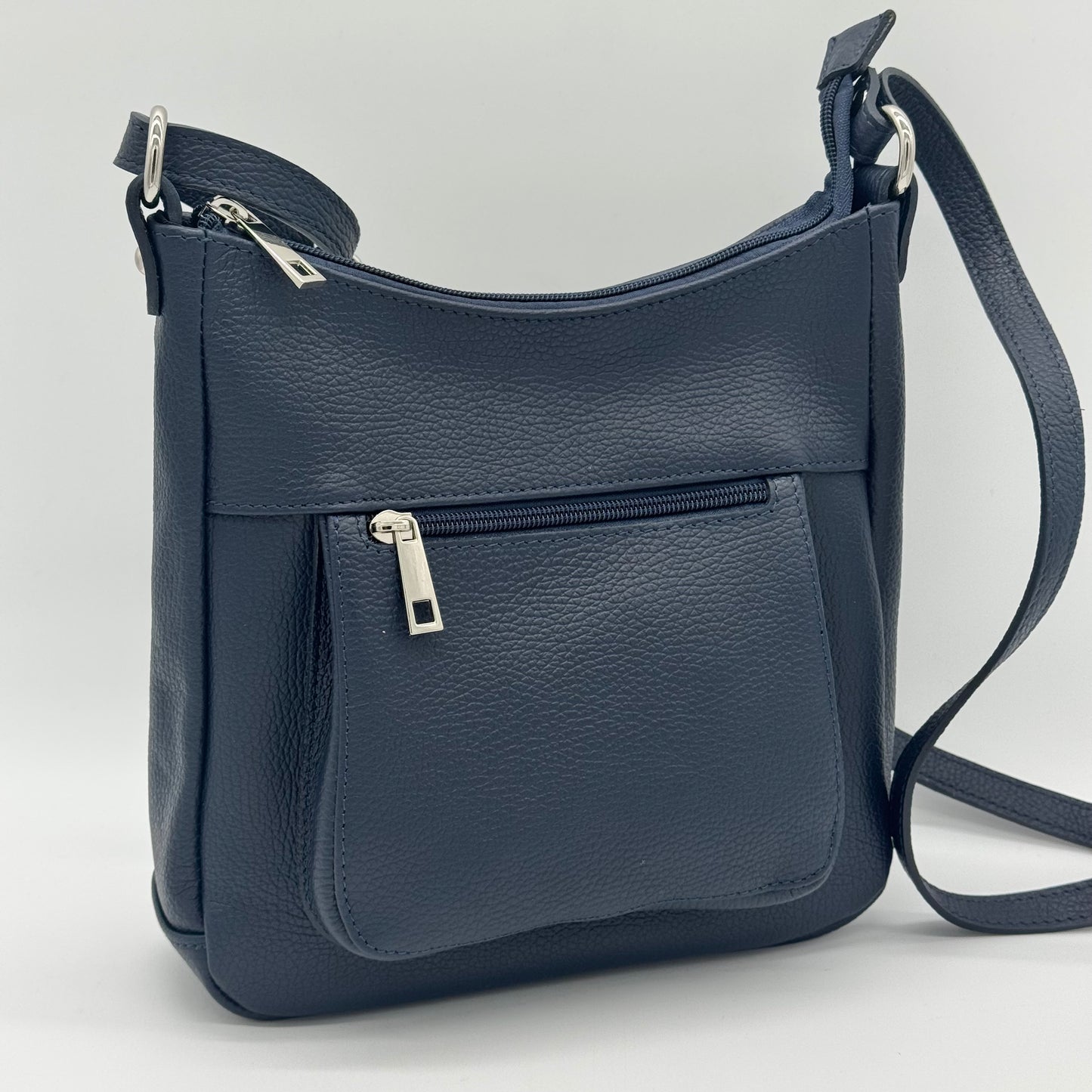Leather Messenger Crossbody Bag
