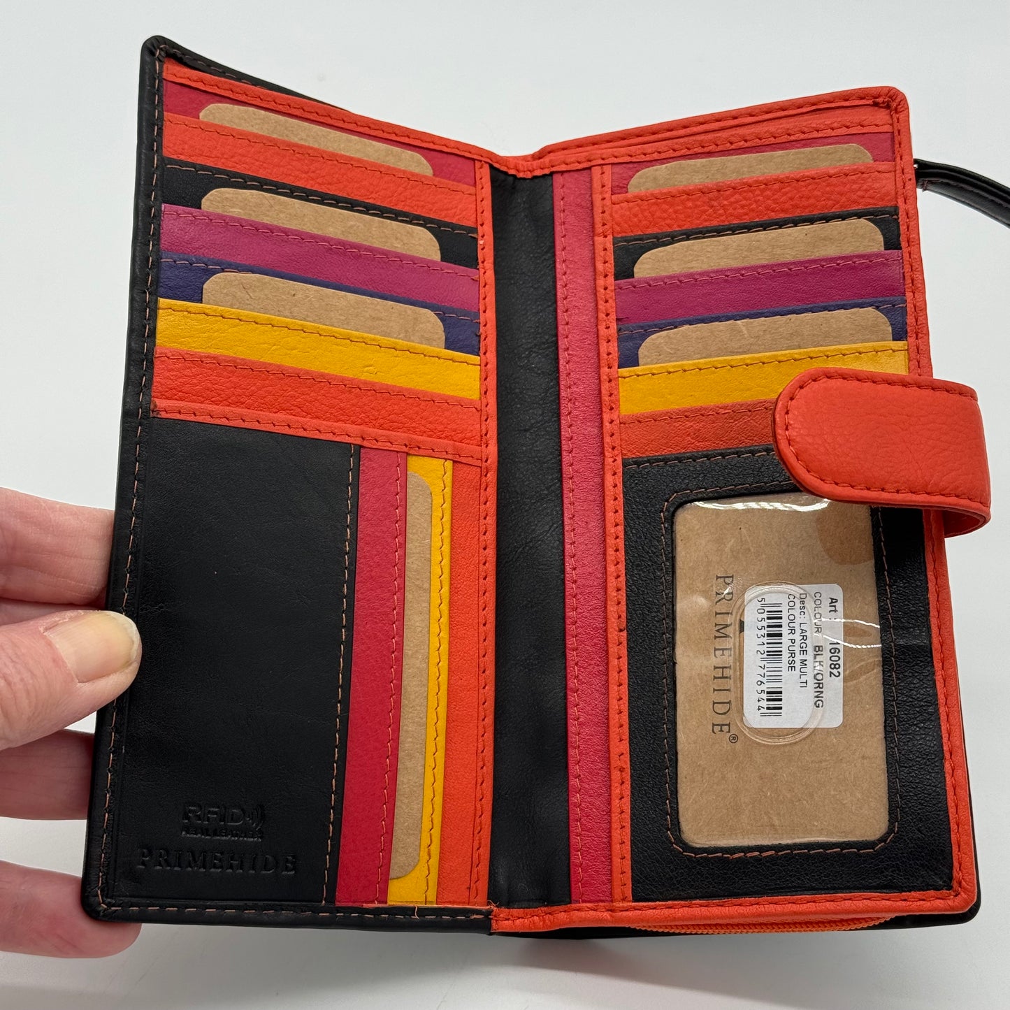 RFID Leather Multi Colour Wallet Purse