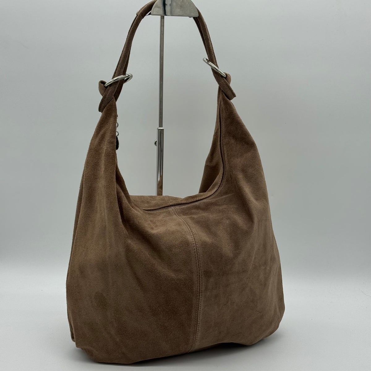 Suede Hobo Shoulder Bag