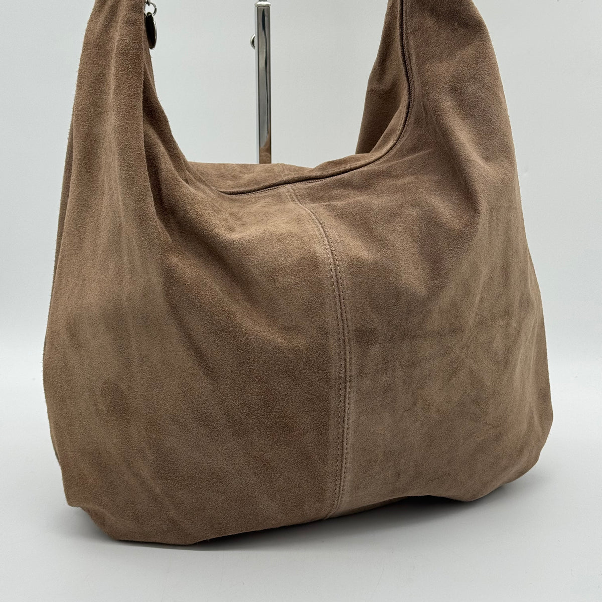 Suede Hobo Shoulder Bag