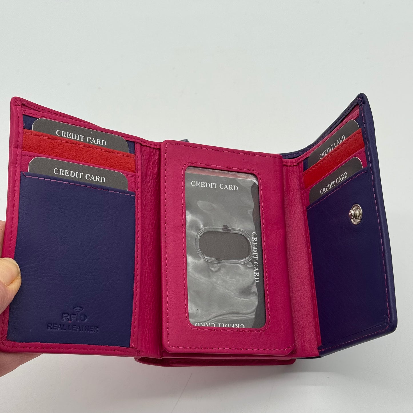 RFID Leather Multi Colour Wallet Purse