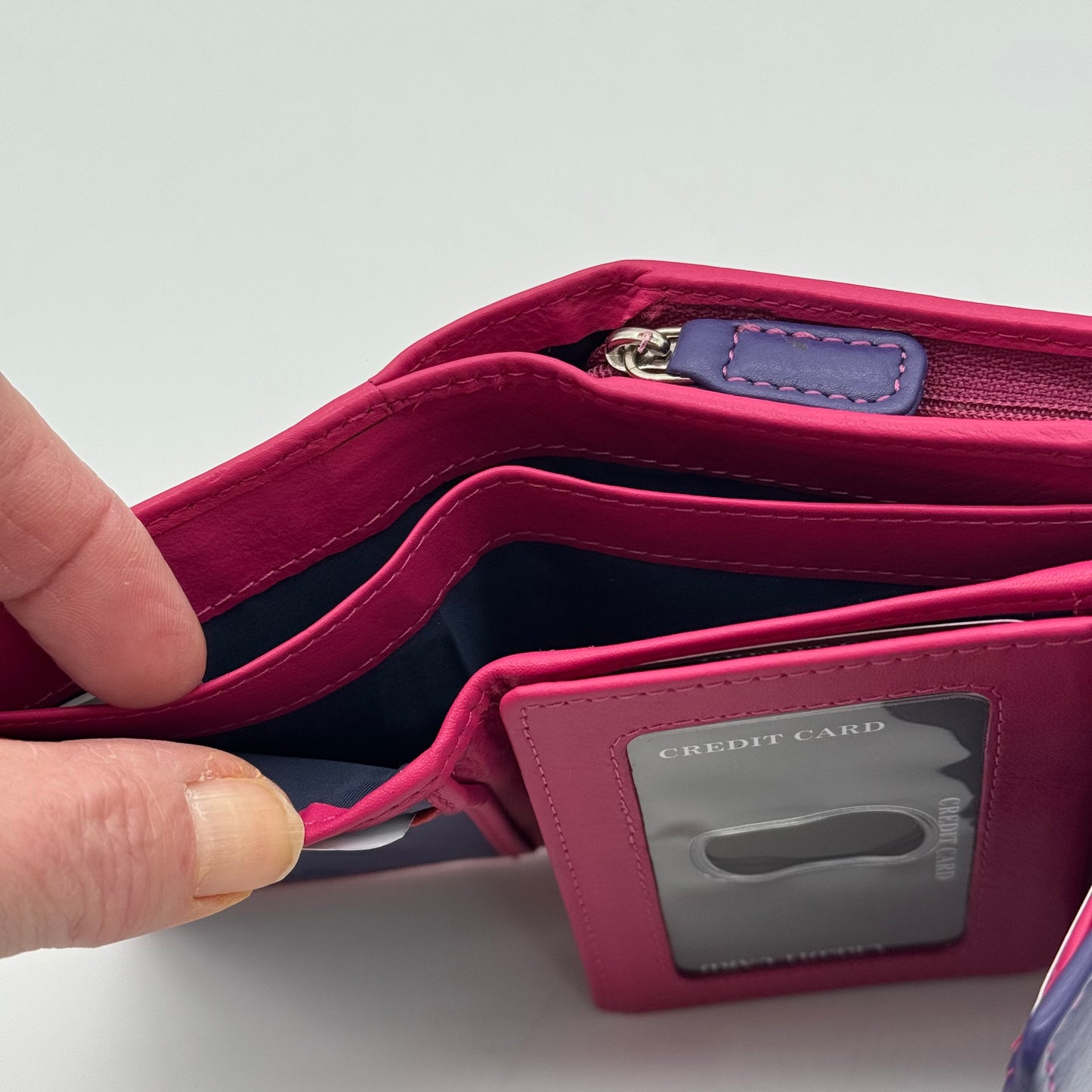 RFID Leather Multi Colour Wallet Purse