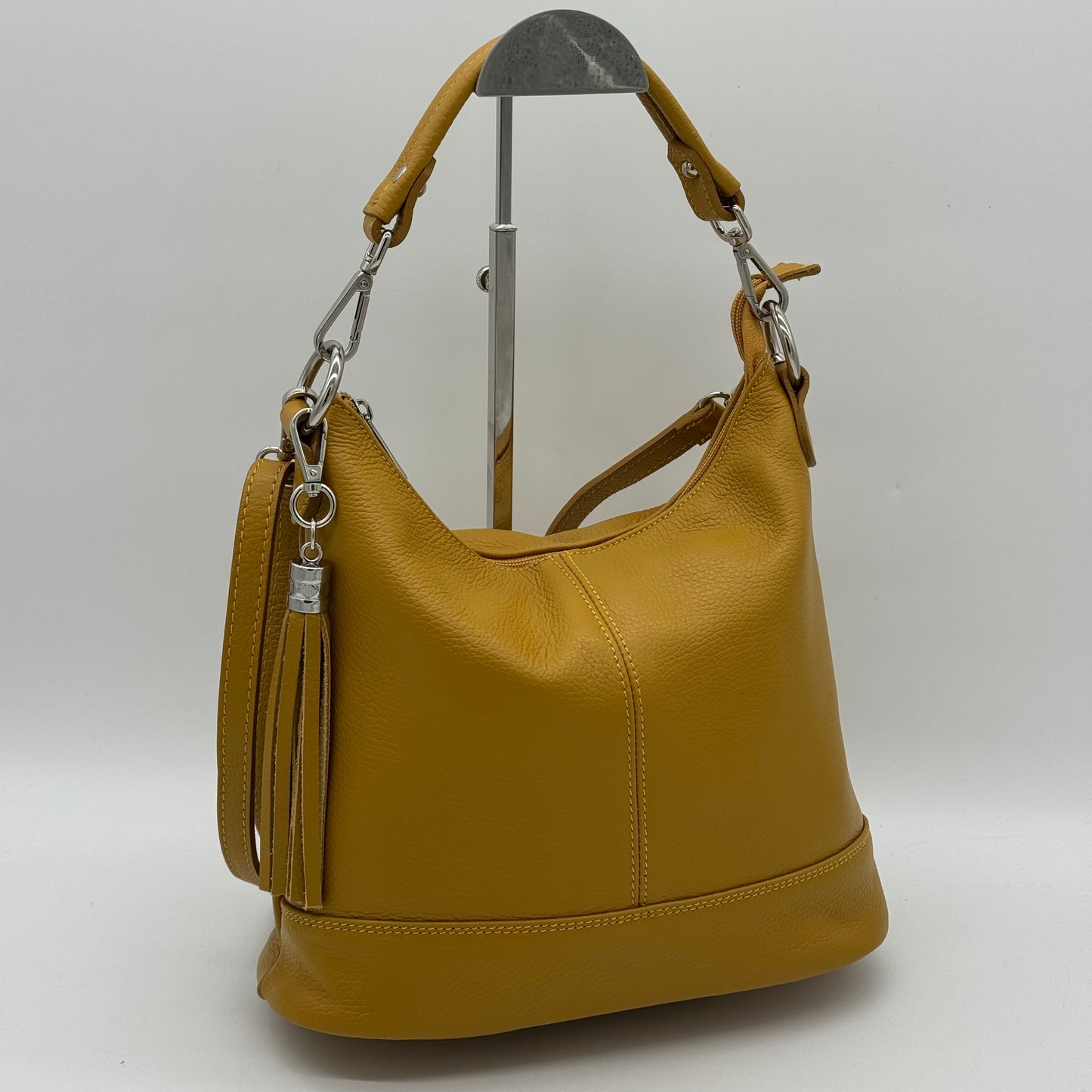 Leather Shoulder Crossbody Tassel Bag