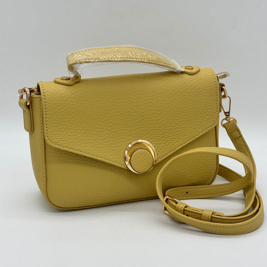 Faux Leather Crossbody Grab Bag