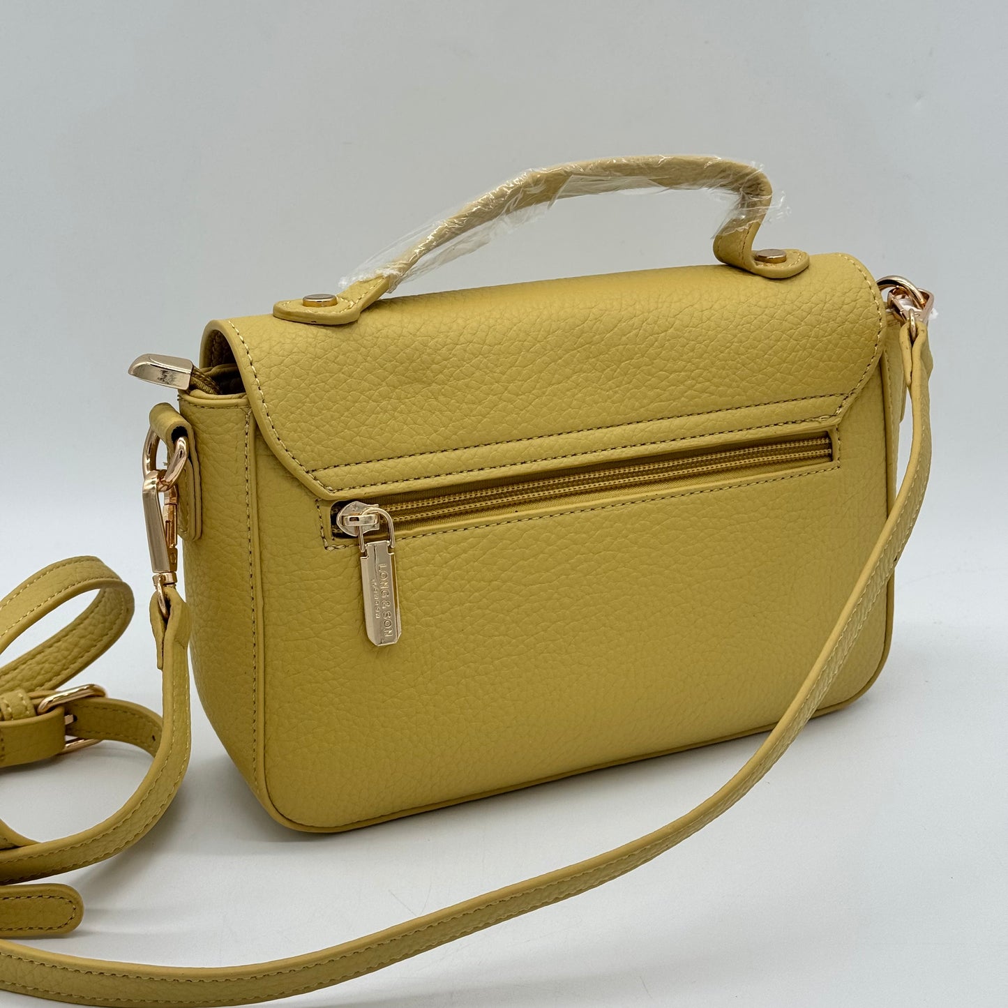 Faux Leather Crossbody Grab Bag