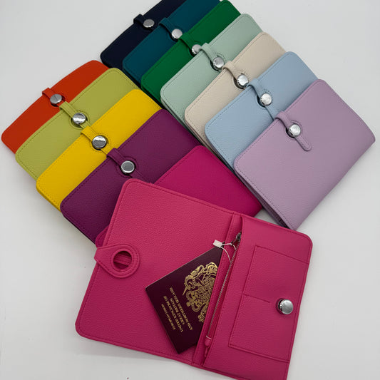 Faux Leather Folded Tavel Wallet Purse