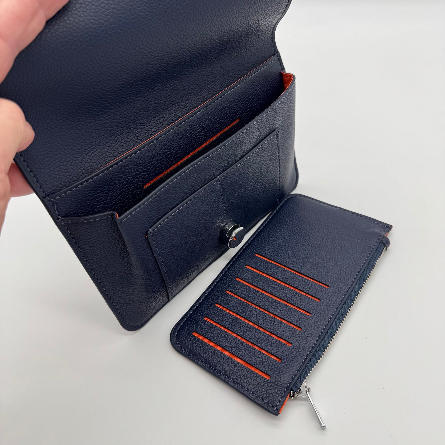 Faux Leather Folded Tavel Wallet Purse