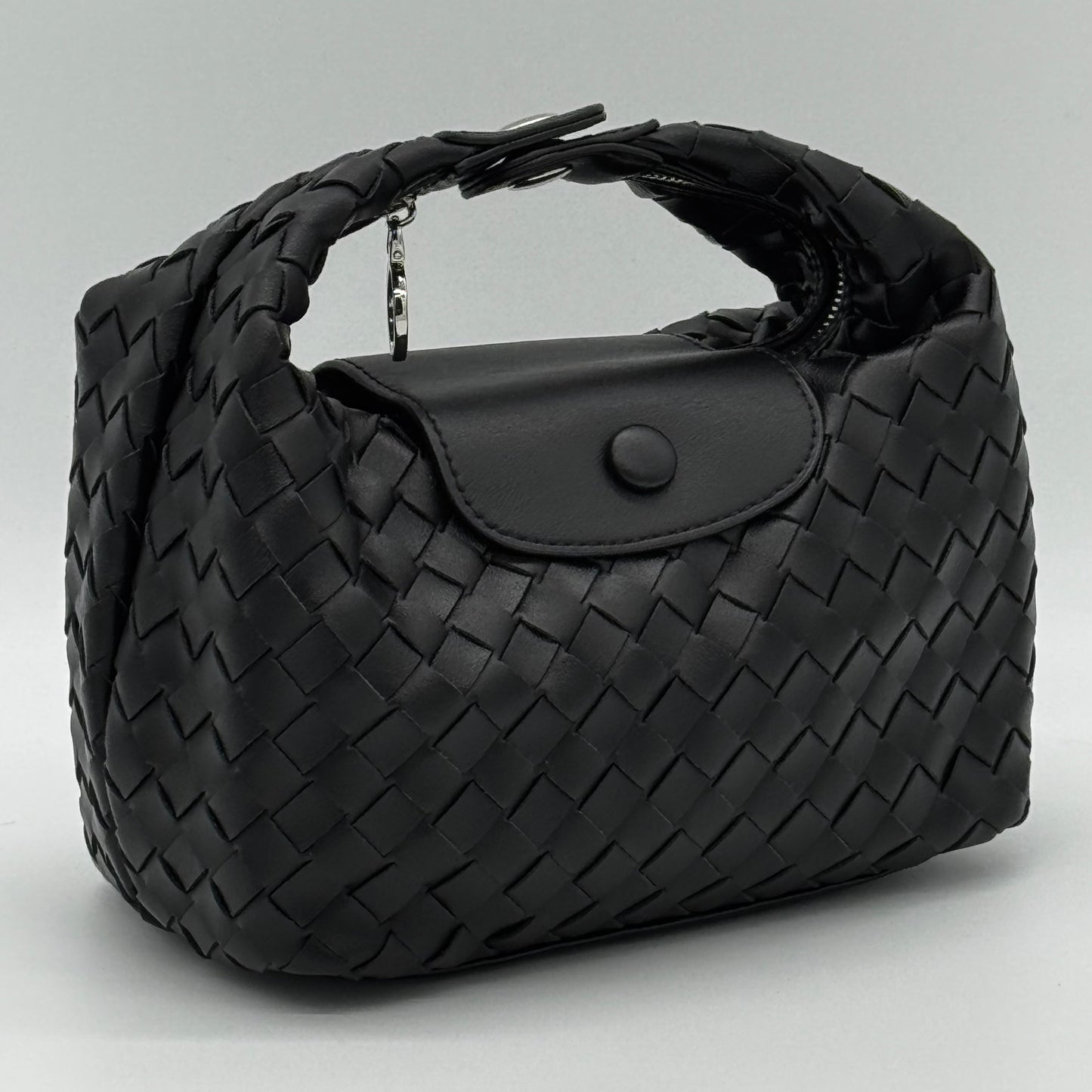 Faux Leather Small Weave Bag