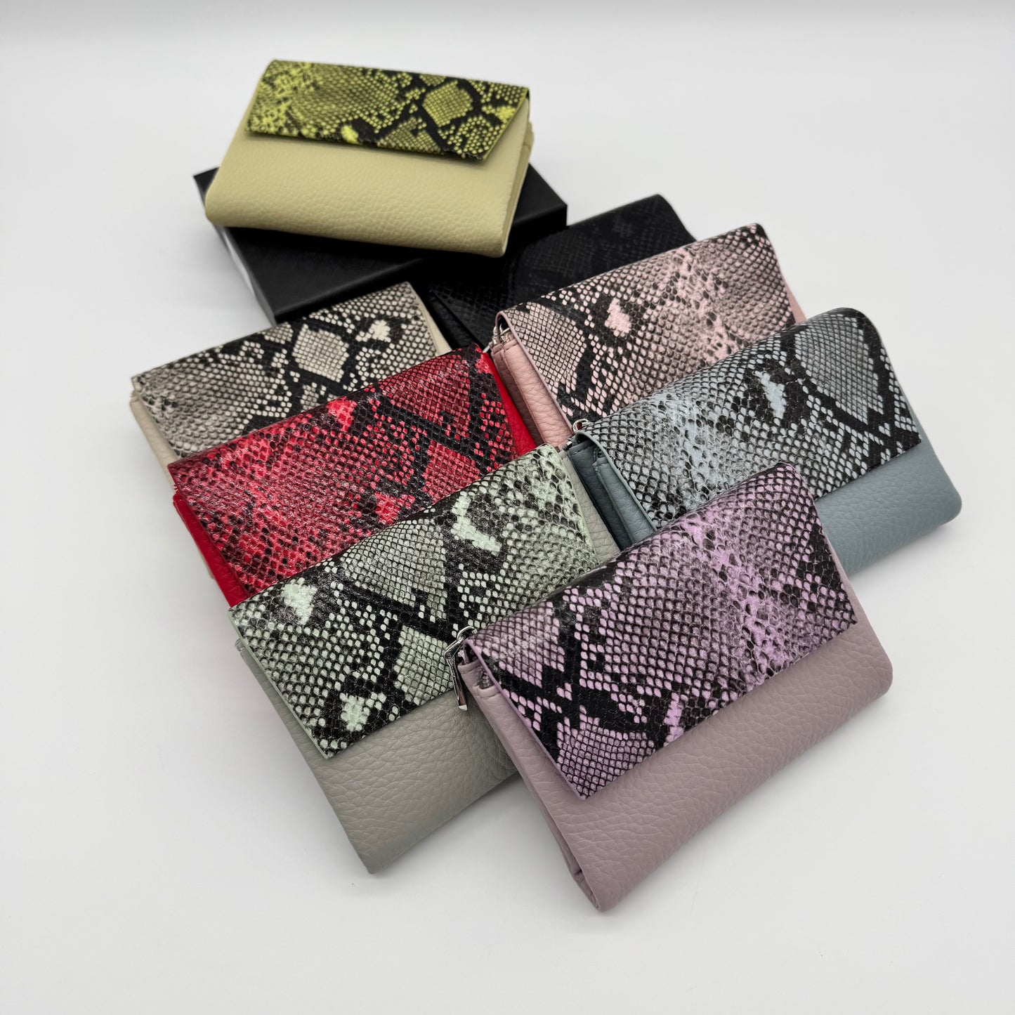 Faux Leather Snake Print Purse Gift Boxed