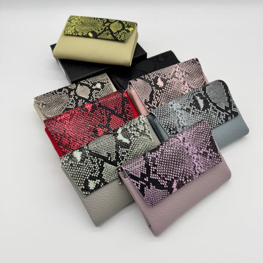 Faux Leather Snake Print Purse Gift Boxed