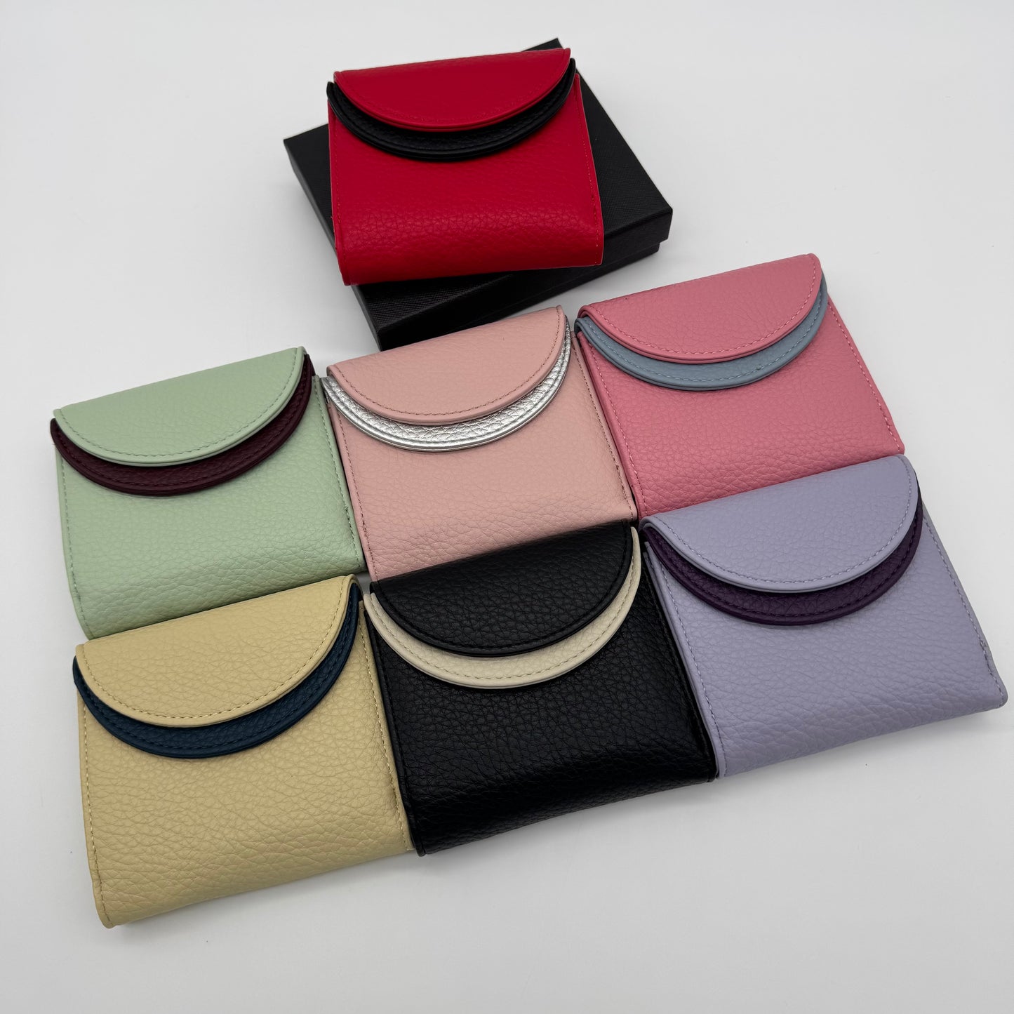 Faux Leather Two Tone Purse Gift Boxed