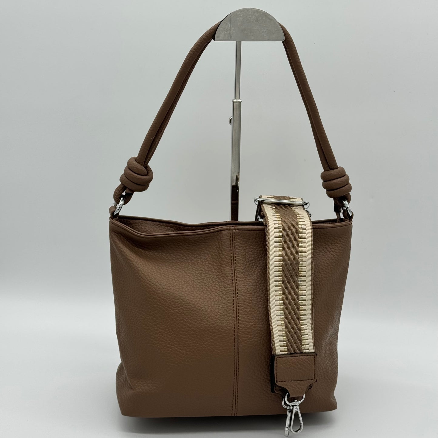 Faux Leather Knot Crossbody Bag