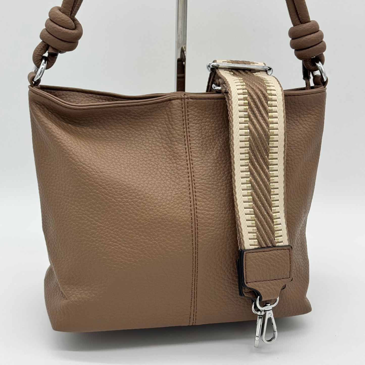 Faux Leather Knot Crossbody Bag