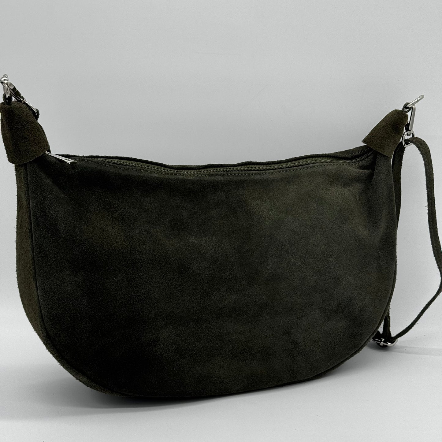 Suede Dumpling Style Crossbody Bag
