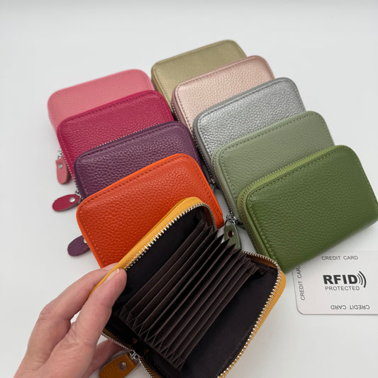 Leather RFID Credit Card Holder