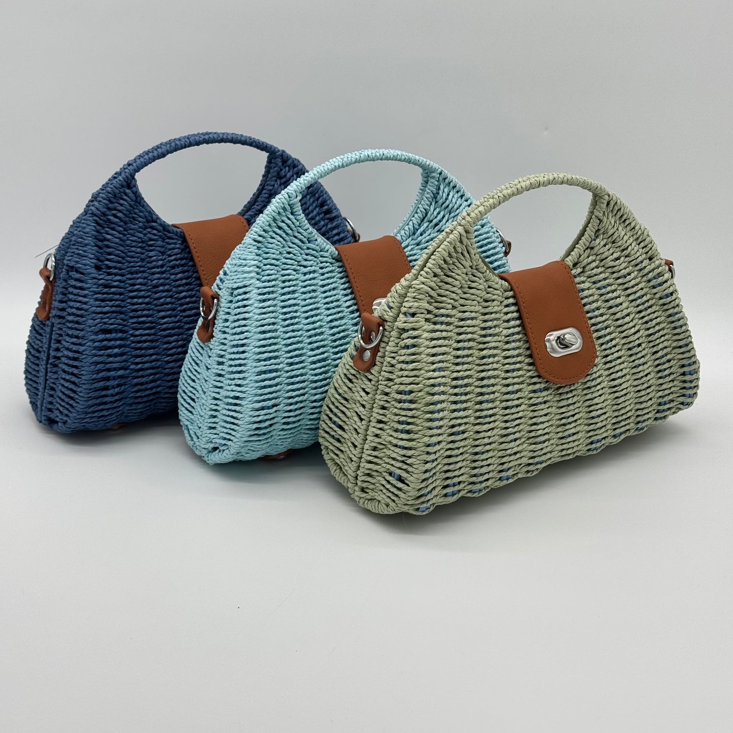 Straw Crossbody Grab Bag