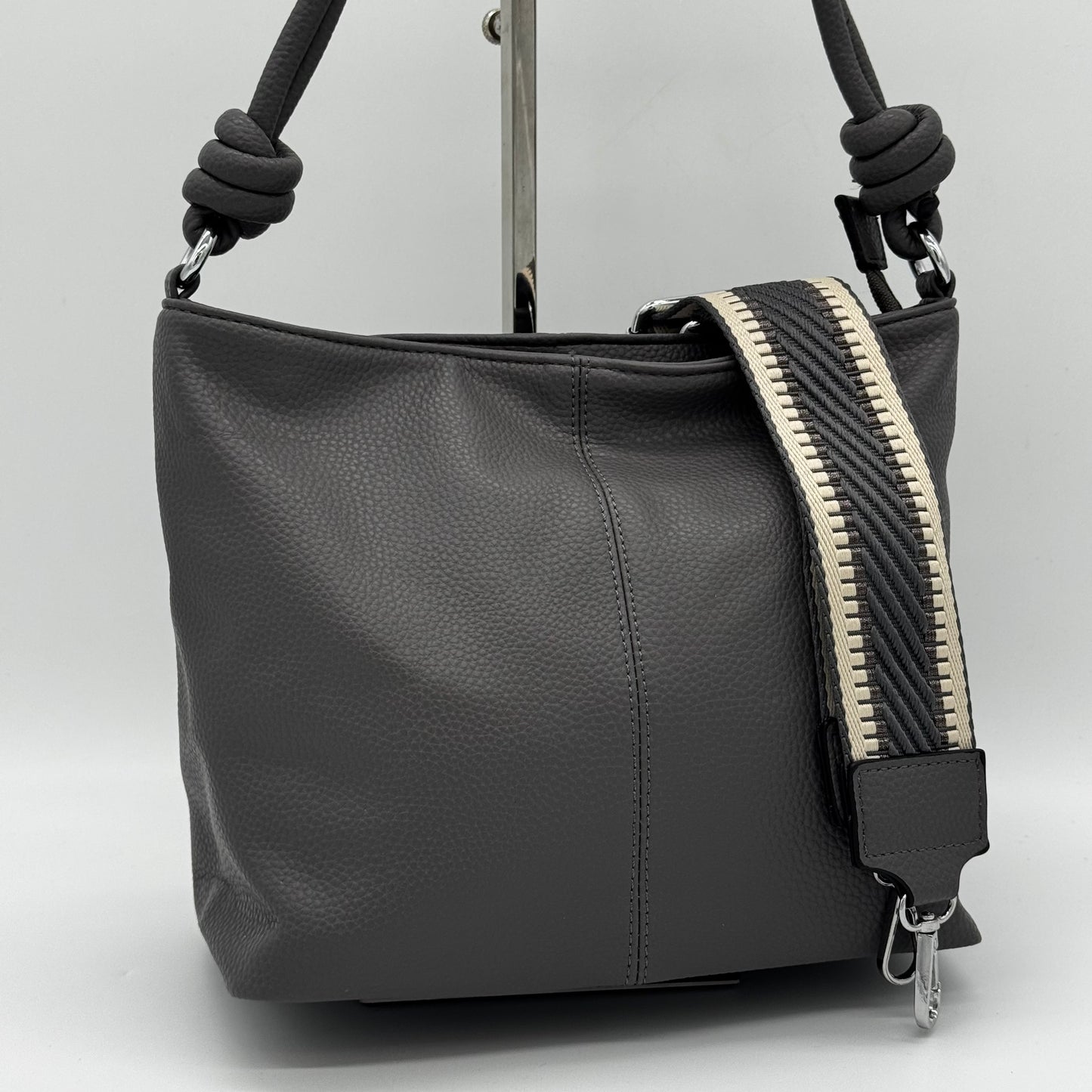 Faux Leather Knot Crossbody Bag
