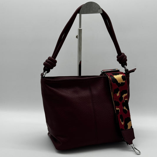 Faux Leather Knot Crossbody Bag