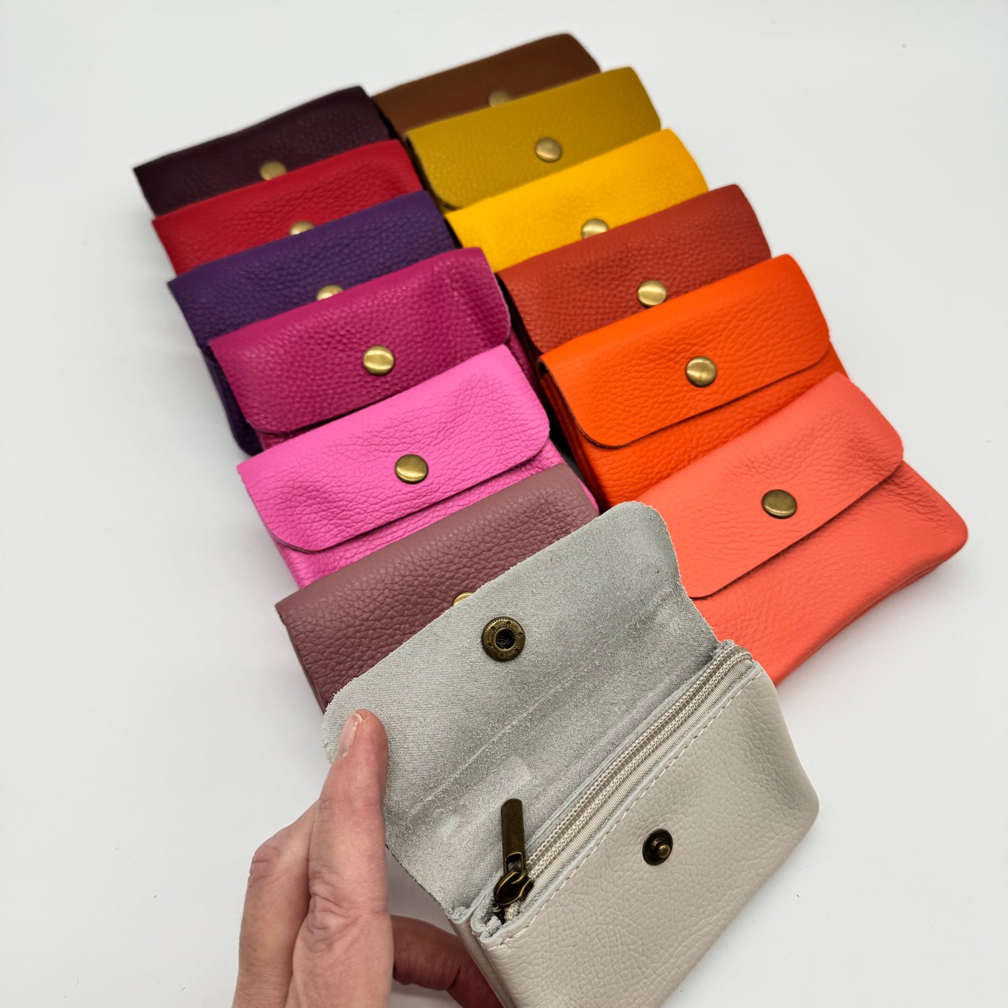 Leather Mini Popper Purse