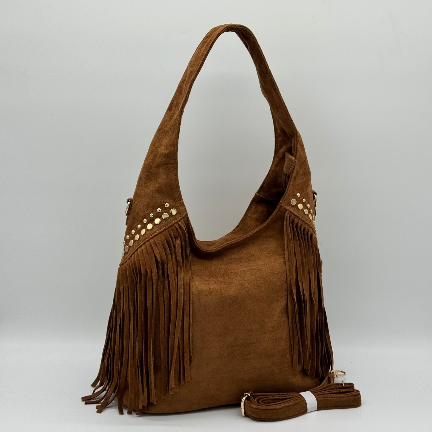 Faux Suede Boho Bag