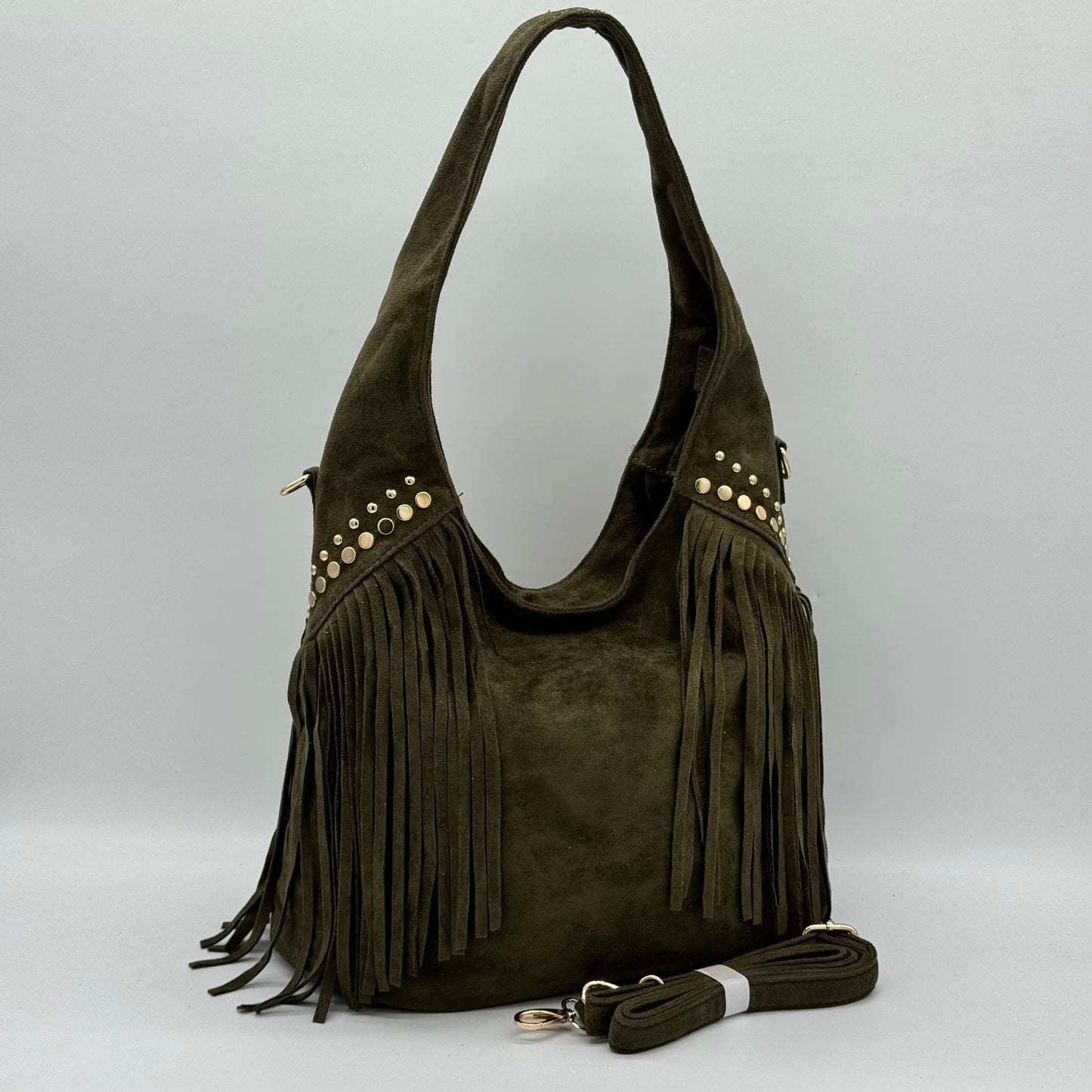 Faux Suede Boho Bag