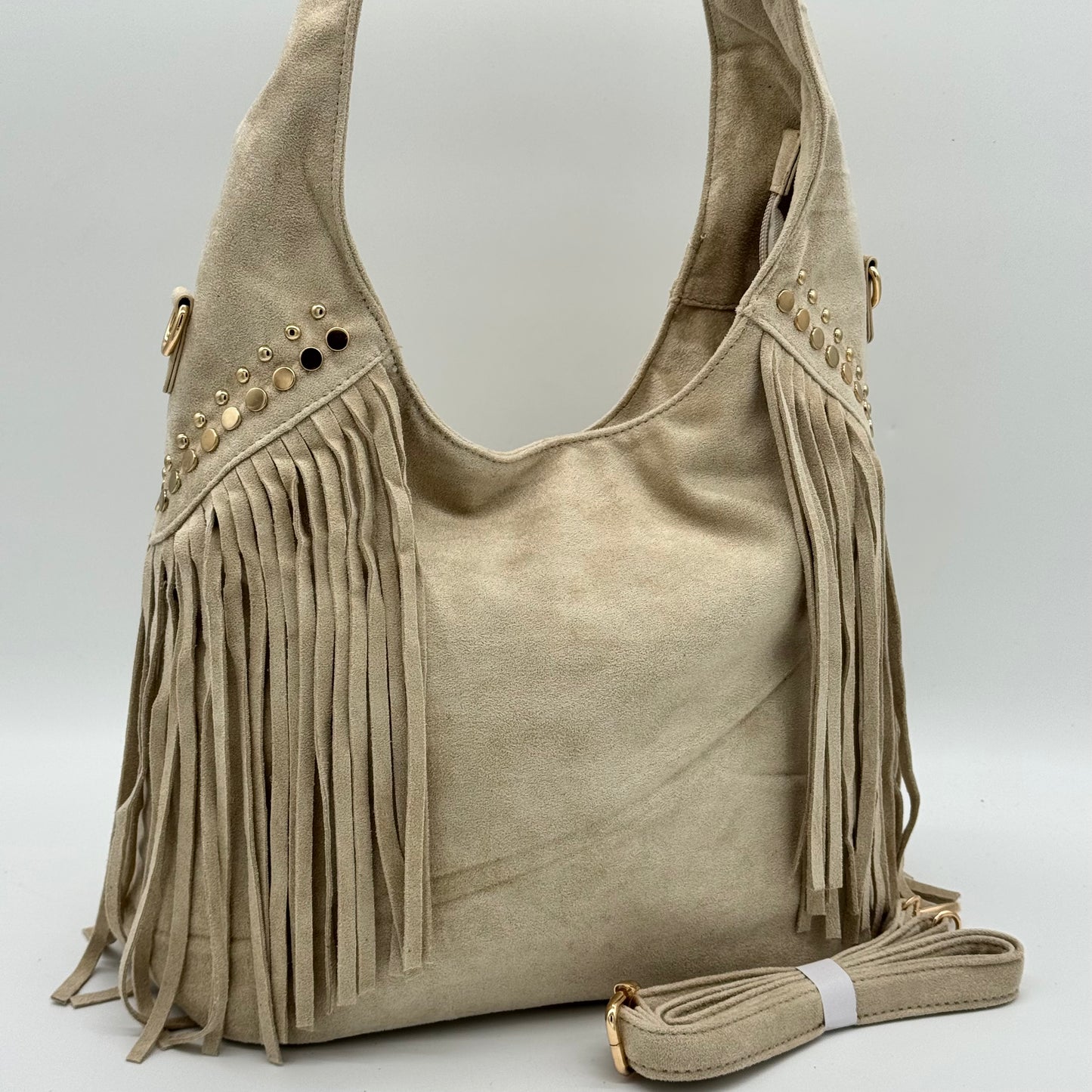 Faux Suede Boho Bag