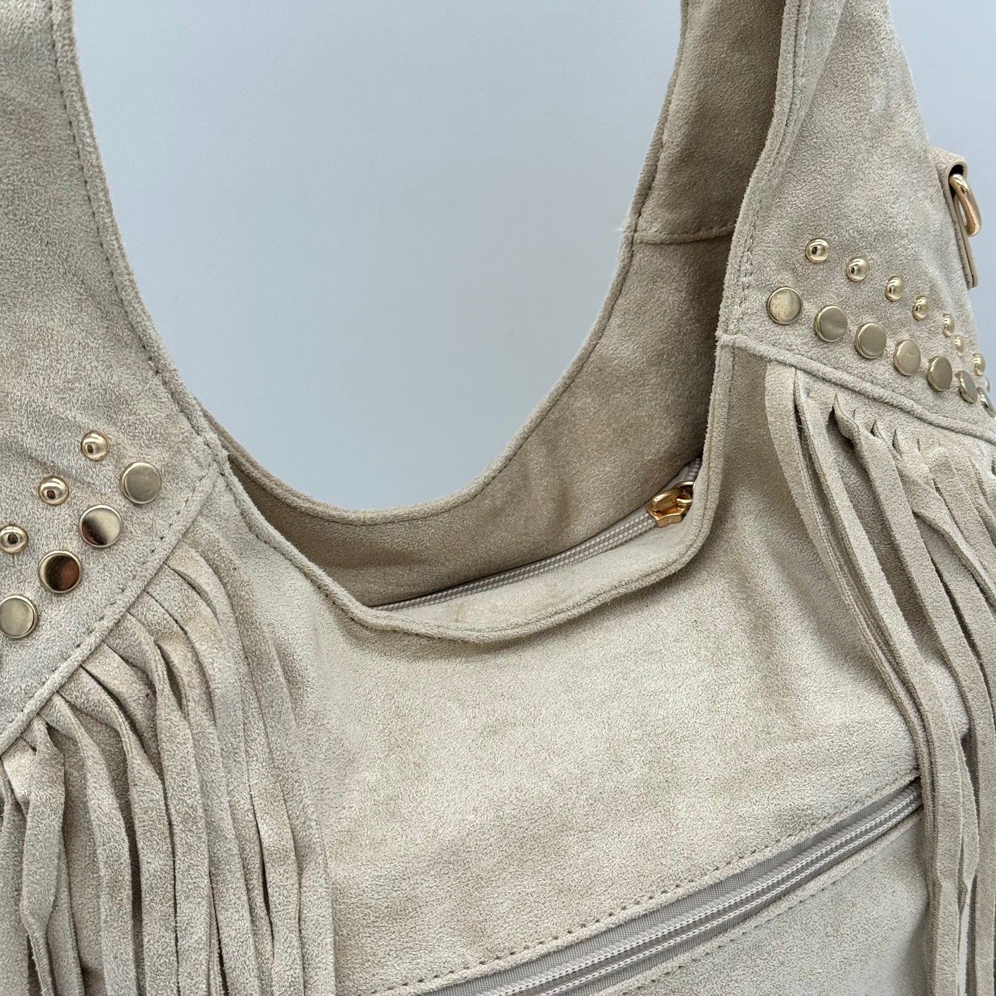 Faux Suede Boho Bag