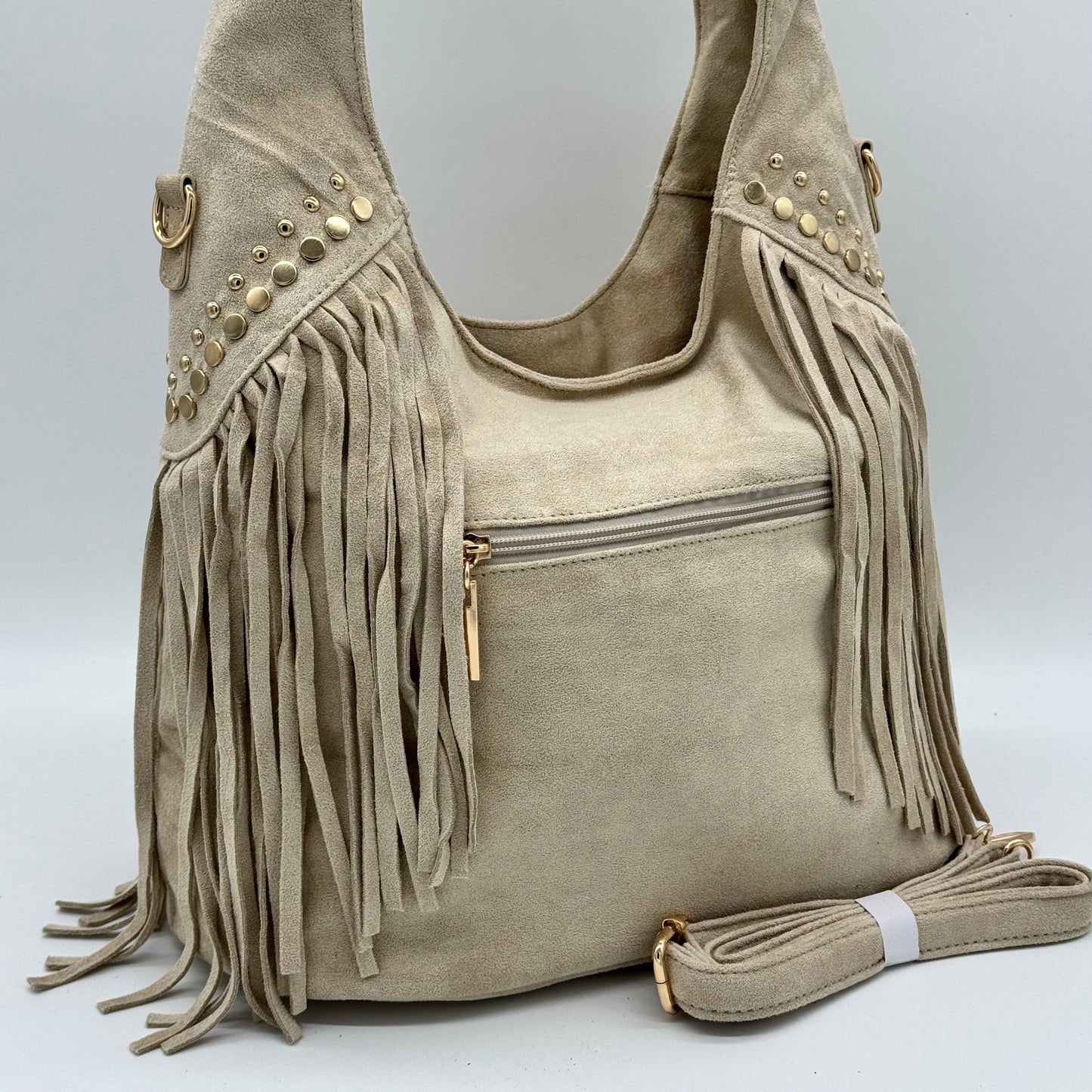 Faux Suede Boho Bag