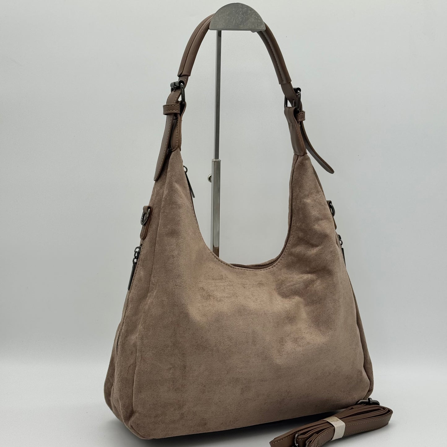 Faux Suede Shoulder Bag
