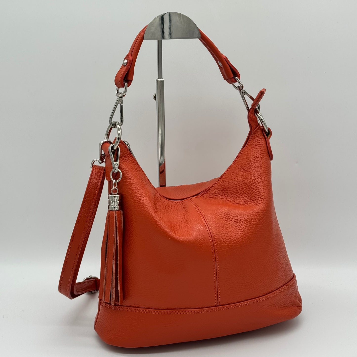 Leather Shoulder Crossbody Tassel Bag