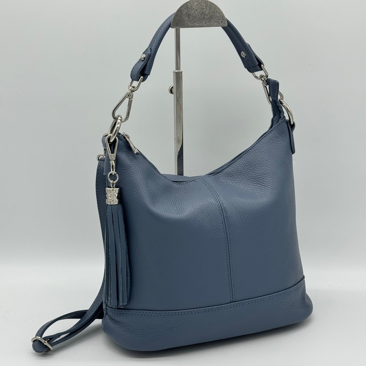Leather Shoulder Crossbody Tassel Bag