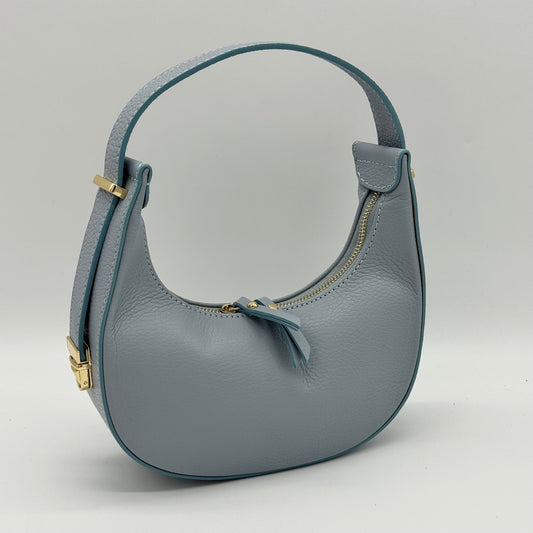 Leather Curved Shoulder Bag