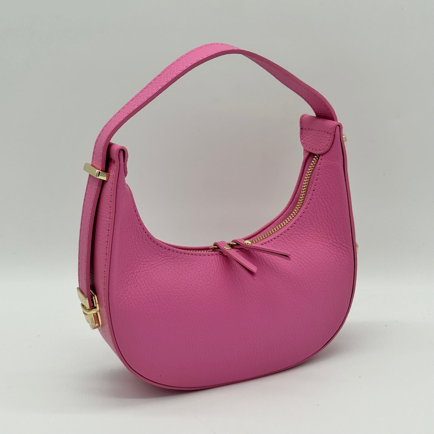 Leather Curved Shoulder Bag