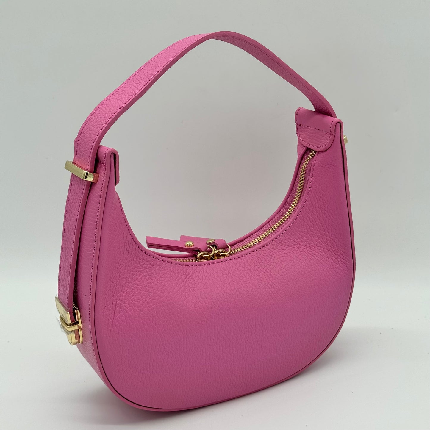 Leather Curved Shoulder Bag