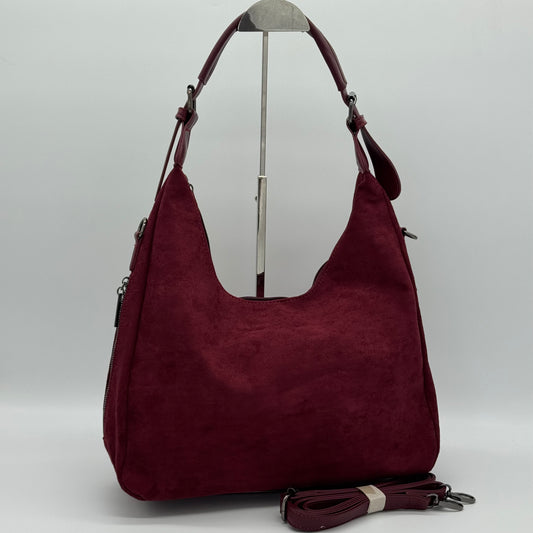 Faux Suede Shoulder Bag