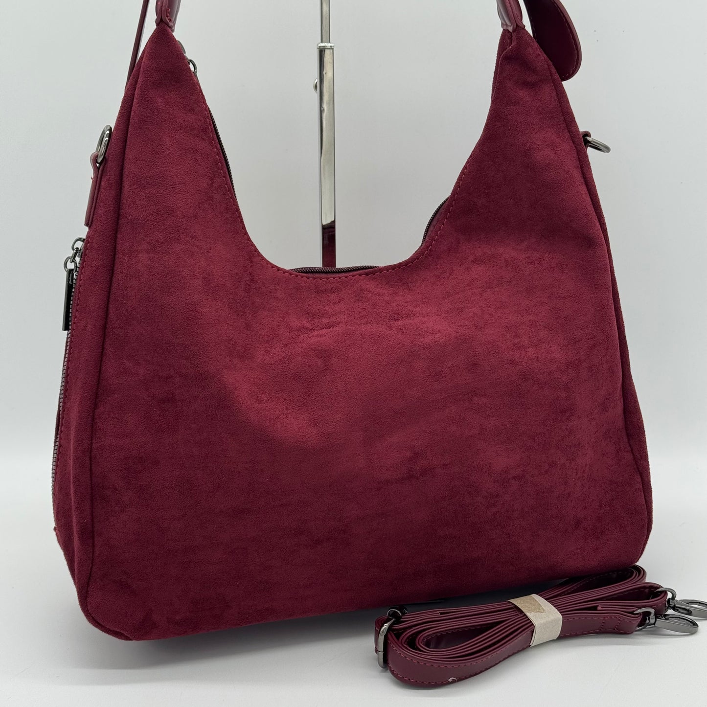 Faux Suede Shoulder Bag