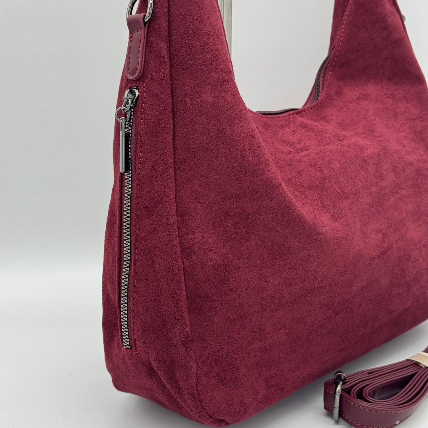 Faux Suede Shoulder Bag
