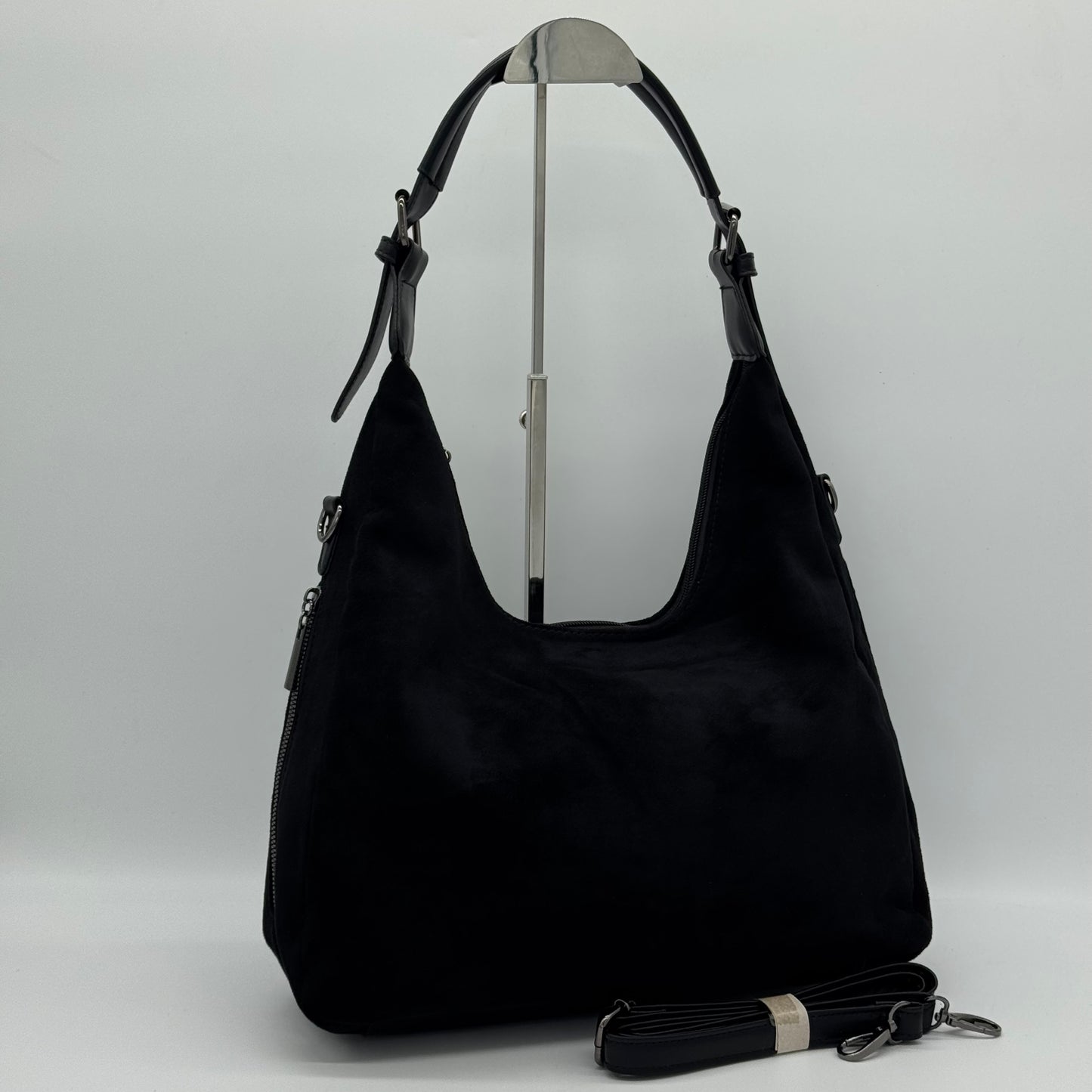 Faux Suede Shoulder Bag