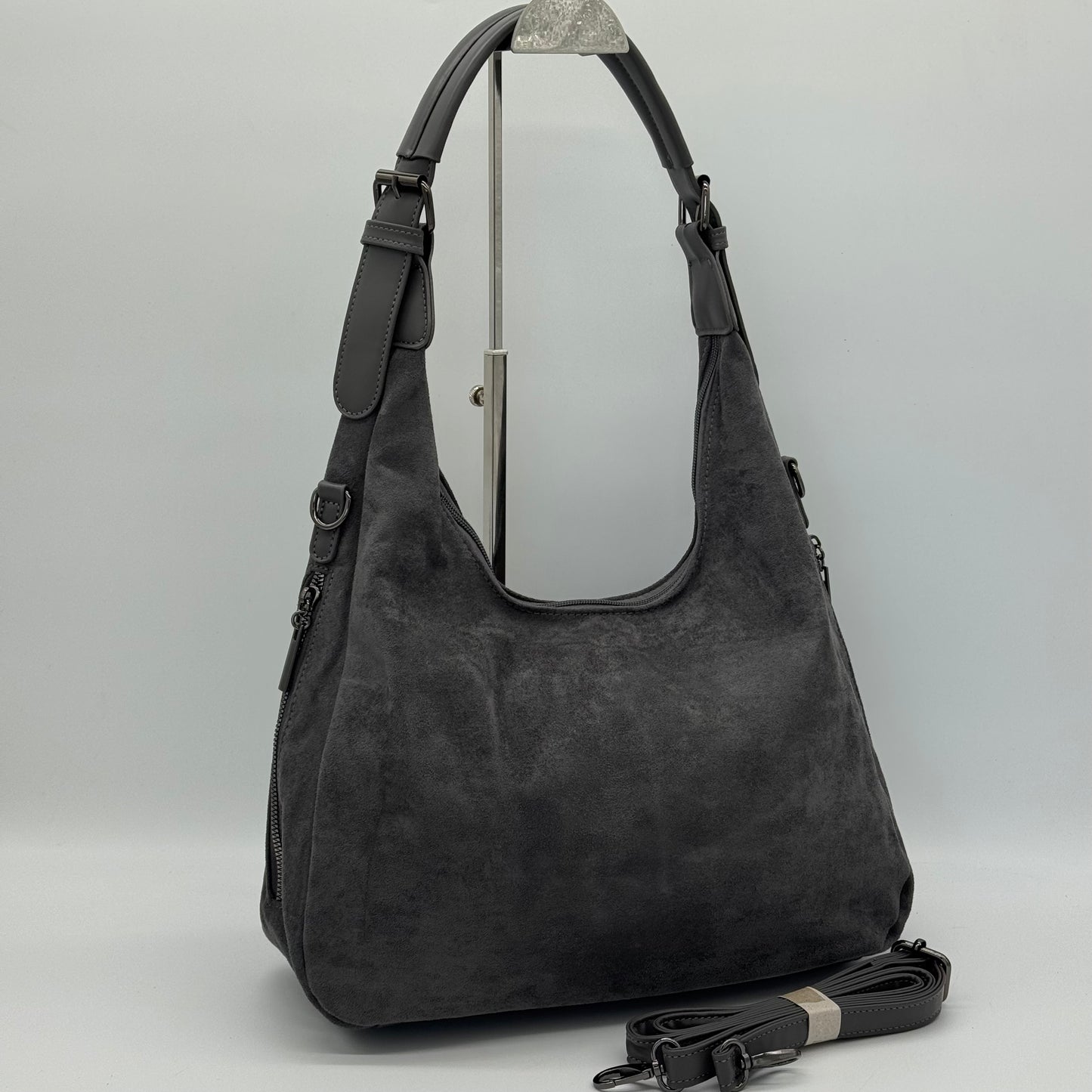 Faux Suede Shoulder Bag