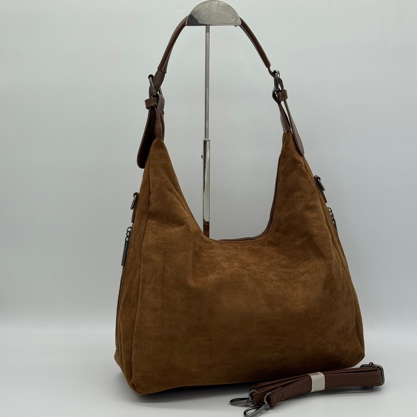 Faux Suede Shoulder Bag